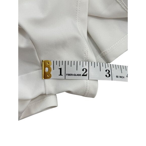 TuckerNuck White Pleated Tennis Skort With Red Waistband Womens Size L - Picture 6 of 8